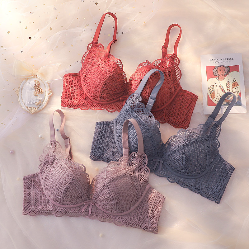 调整型无钢圈薄款收副乳防下垂胸罩 嫦香诗文胸