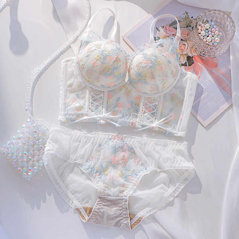 法式性感女小胸调整型防下垂内衣 嫦香诗文胸