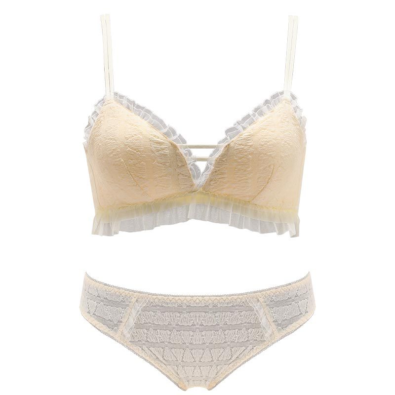 内衣女小胸聚拢无钢圈防下垂收副乳 嫦香诗文胸