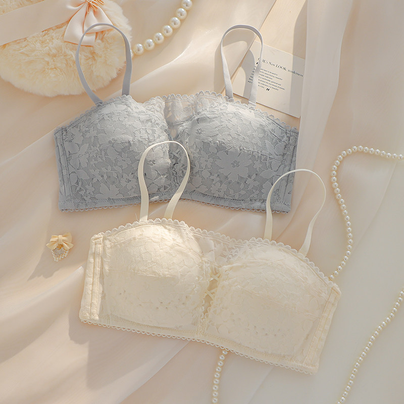 抹胸薄款大胸显胸小收副乳文胸罩 嫦香诗文胸