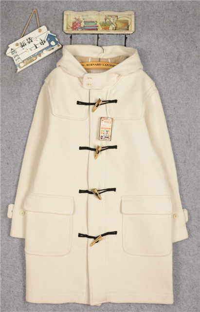 Sweet preppy mid-length woolen coat