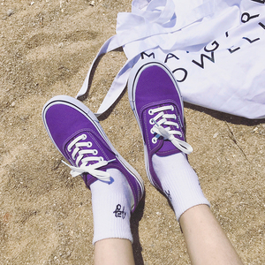 ins复古港风帆布鞋