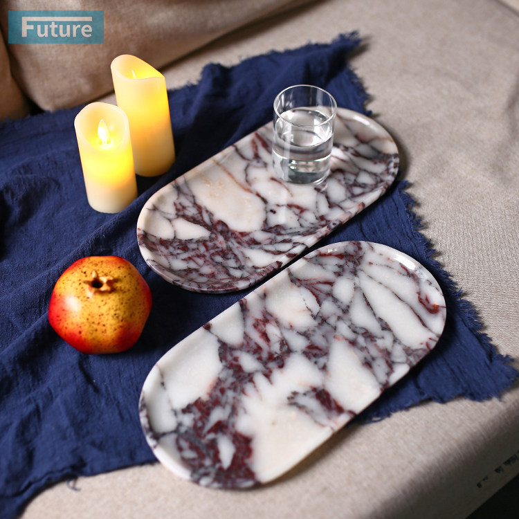 奶油风天然粉色大理石托盘浴室香收纳摆设香薰蜡烛洗手台置物盘,淘宝优惠券,粉丝福利购,淘宝优惠卷