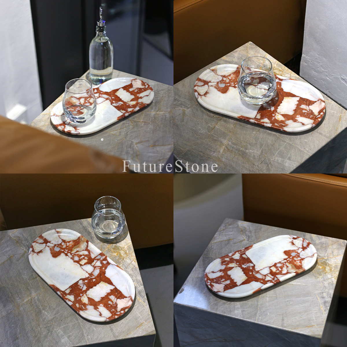 奶油风天然粉色大理石托盘浴室香收纳摆设香薰蜡烛洗手台置物盘,淘宝优惠券,粉丝福利购,淘宝优惠卷