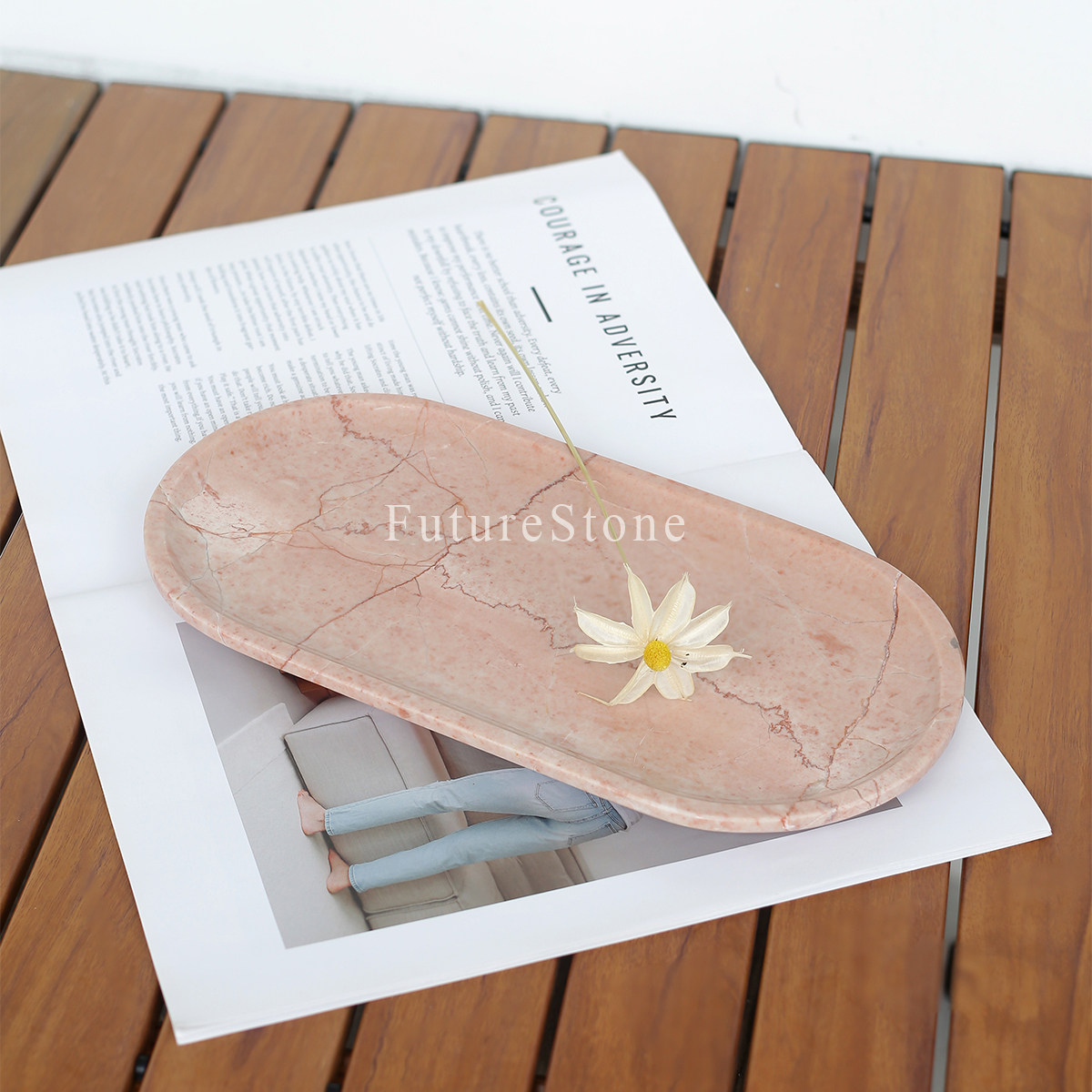 奶油风天然粉色大理石托盘浴室香收纳摆设香薰蜡烛洗手台置物盘,淘宝优惠券,粉丝福利购,淘宝优惠卷