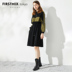 FIRSTMIX Nhật Bản mùa thu 2019 của phụ nữ cotton port gió gió phần mỏng dây rút váy dài giản dị nữ - váy đầm áo đầm dự tiệc váy đầm