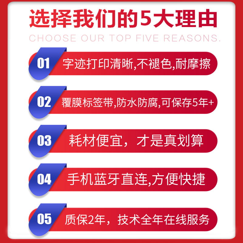 艾力生标签机PT-E200蓝牙家用手持便签姓名贴纸标签打印机小型-图2