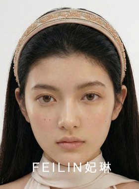 手工串珠重工高级感宽发箍头箍女