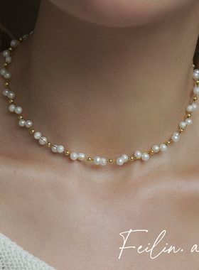 天然淡水珍珠项链颈链