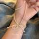 Designed light luxury pearl bow necklace