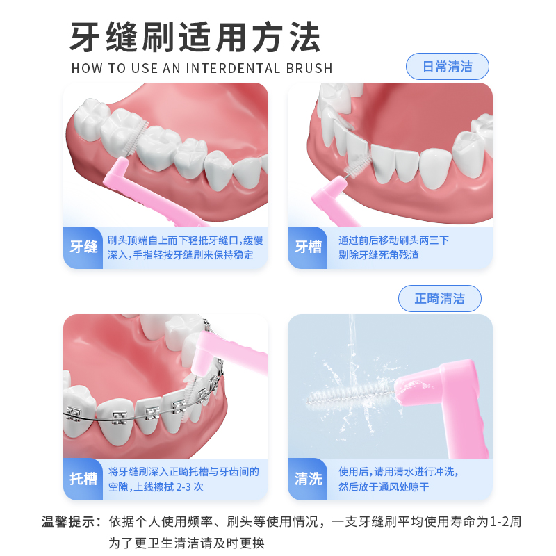 牙缝刷L型成人儿童正畸专用牙间刷牙间隙清洁矫正牙齿缝隙软毛-图1