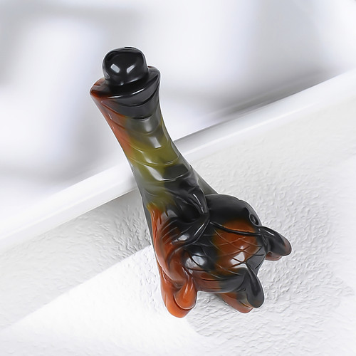 天然正品黄龙玉抓住机遇手把件精雕玉石挂件把玩件把件鹰爪鱼 - 图2