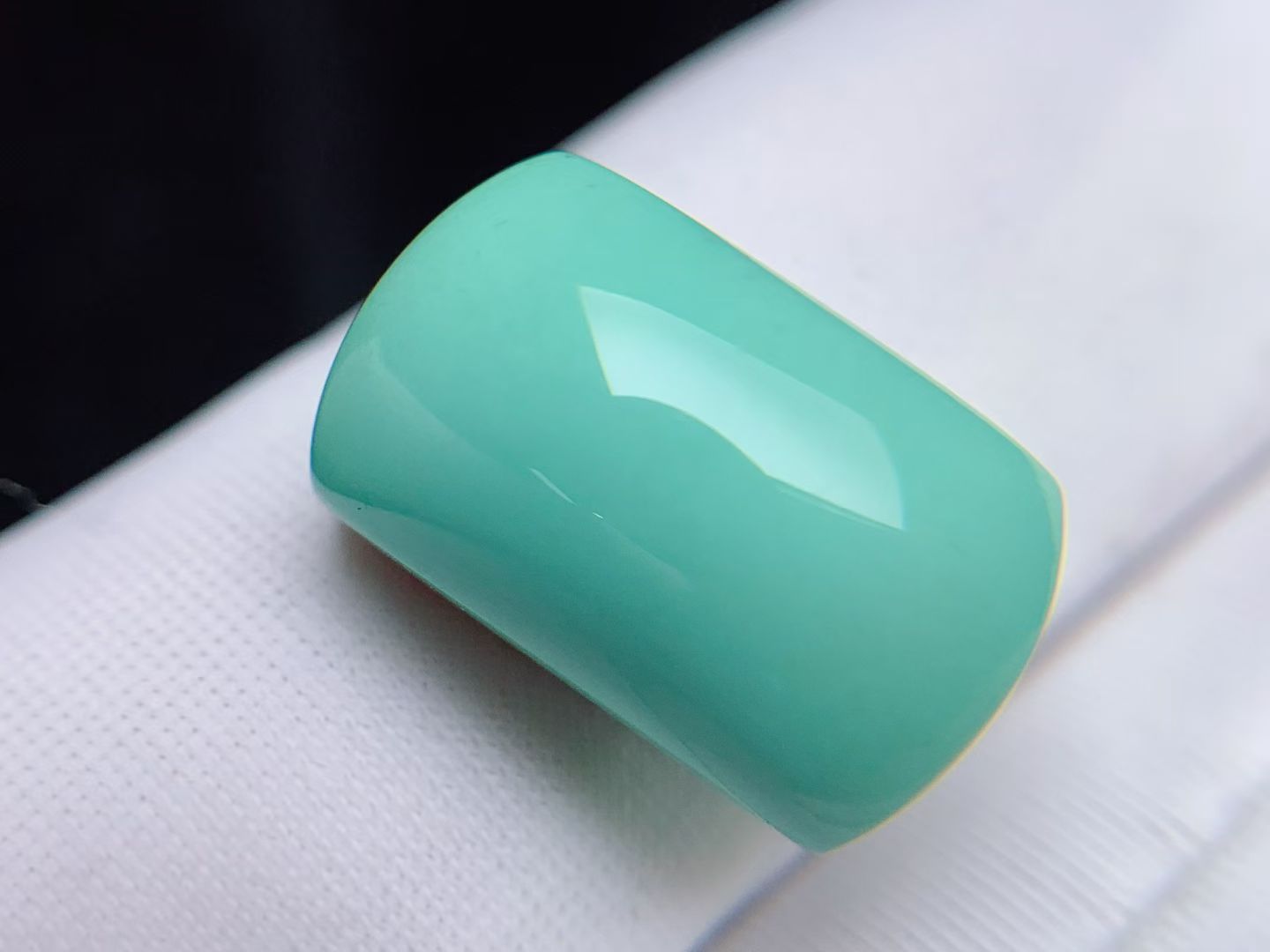 Hubei Shiyan natural ore high porcelain non-optimized turquoise fine saddle saddle ring