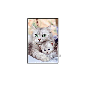 5d Diamond painting 2024 new pet cat handmade diy sticker diamond painting bedroom living room dot diamond cross stitch ເຕັມໄປດ້ວຍເພັດ