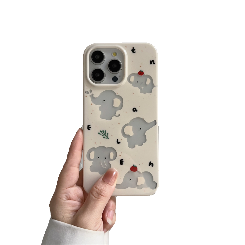 BananaCase小众ins趣味透明卡通大象适用16promax苹果17pro手机壳iPhone13硬壳11/14PRO亚克力全包边15保护套 - 图3
