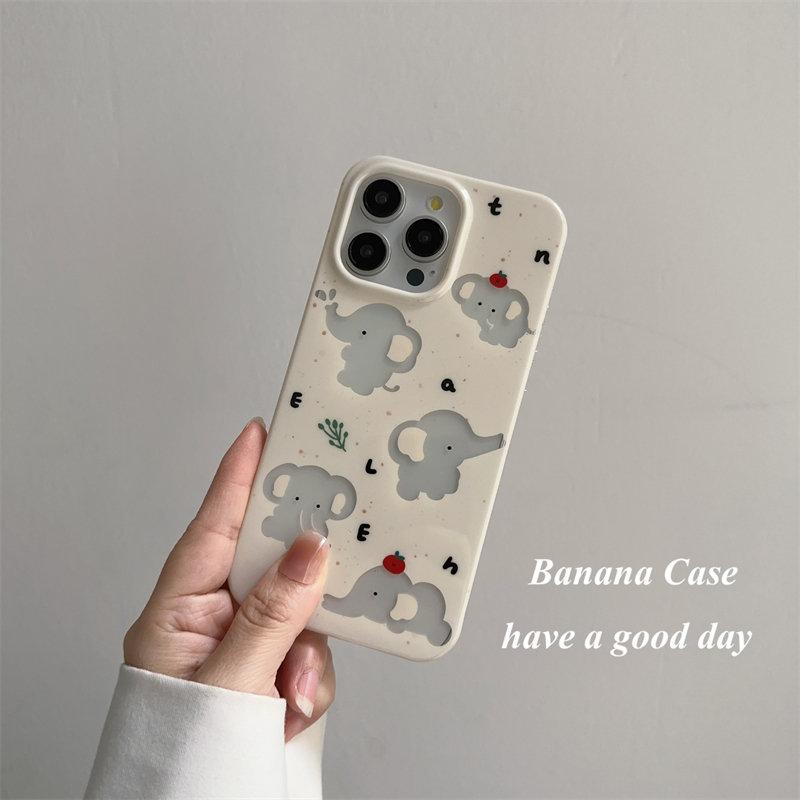 BananaCase小众ins趣味透明卡通大象适用16promax苹果17pro手机壳iPhone13硬壳11/14PRO亚克力全包边15保护套 - 图0