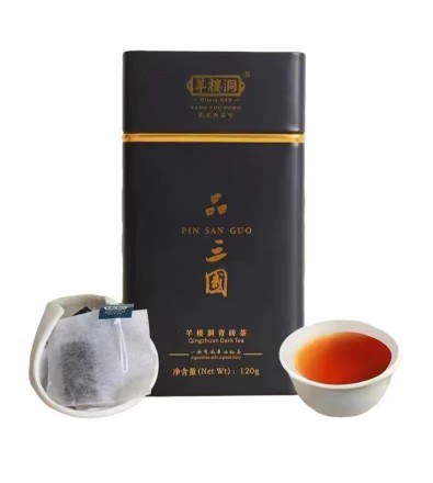 特产赤壁特级青米砖茶羊楼洞品三国240g黑茶茶叶礼盒装茶叶茶包