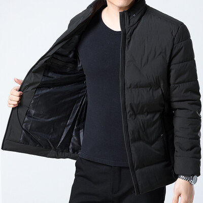 爸爸冬装外套中老年人棉衣男加绒加厚棉袄中年男士父亲羽绒棉服