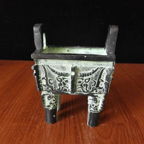 仿古青铜器风水摆件古玩老浆世纪龙鼎司母戊小鼎香炉家居装饰礼品 - 图2