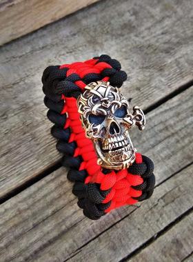 rogue伞绳编织骷髅手链生日礼物
