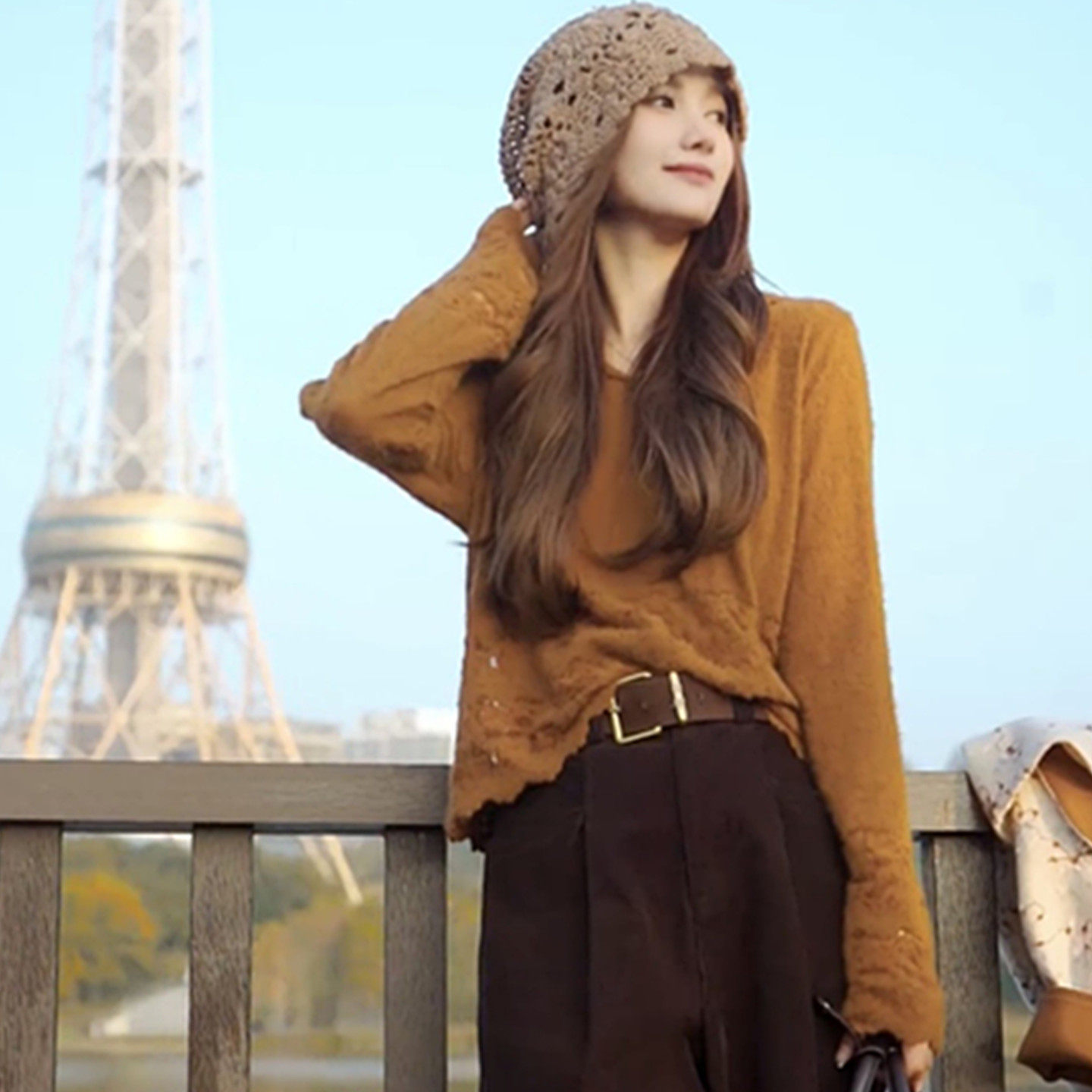 韩系绝美漂亮拼接蕾丝连帽针织衫女秋季百搭高腰显瘦休闲裤两件套,淘宝优惠券,粉丝福利购,淘宝优惠卷