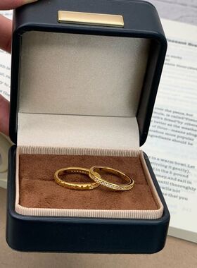 真金24电镀强保色小排戒指时尚