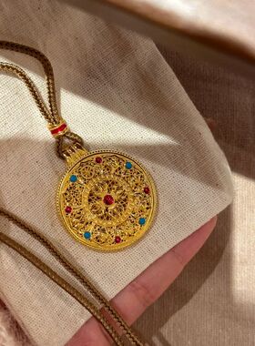 真金24电镀强保色金店同款珐琅