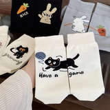 Tide, мультяшные демисезонные носки, японские асимметричные гольфы, средней длины