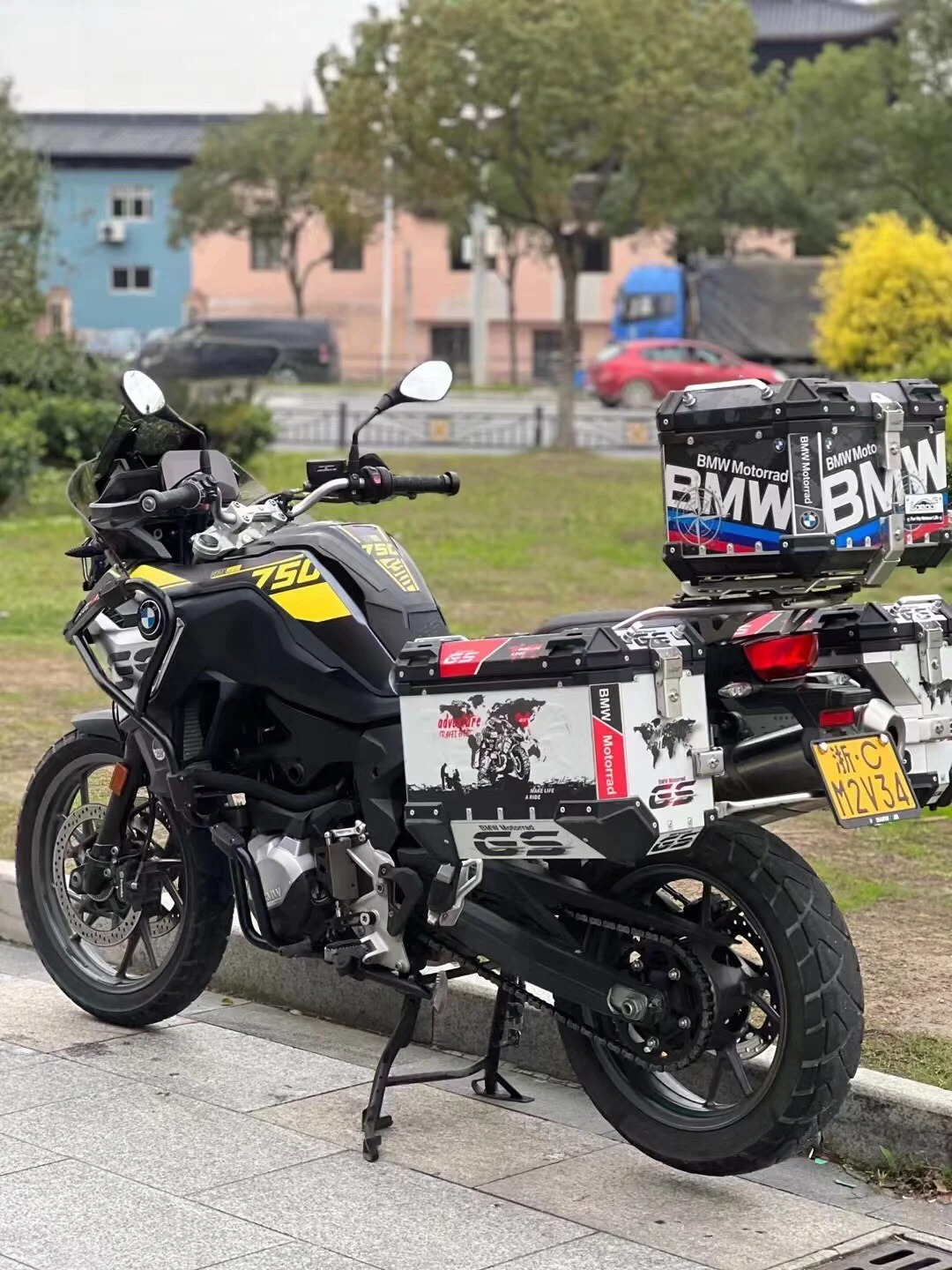 宝马F750GS F850GS ADV 改装大撑中撑支架停车架起车架大脚架配件