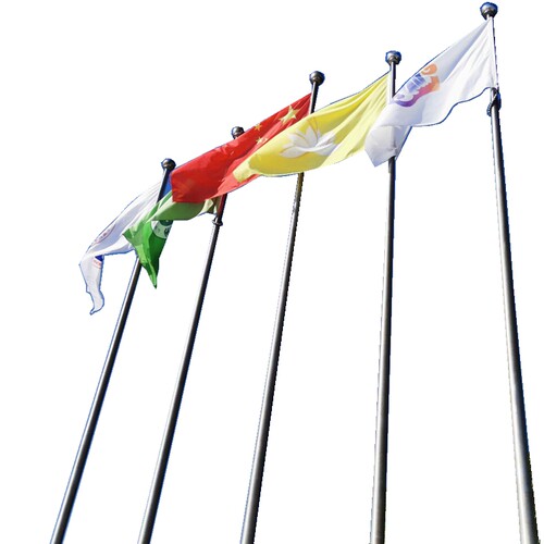 不锈钢户外旗杆电动遥控升降配件学校广告12米定制底座手摇滑轮 - 图3