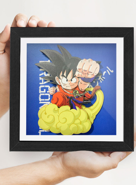七龙珠悟空立体画礼物送男友配电箱装饰画挂画手工画