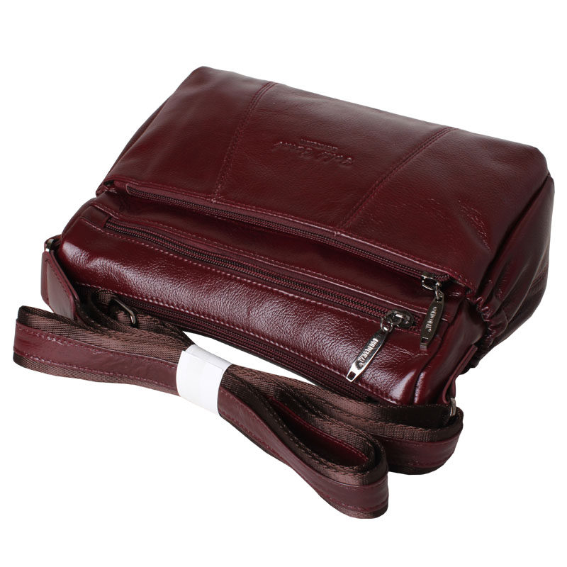 头层牛皮中年女士单肩休闲斜挎包 天博服饰女士包袋