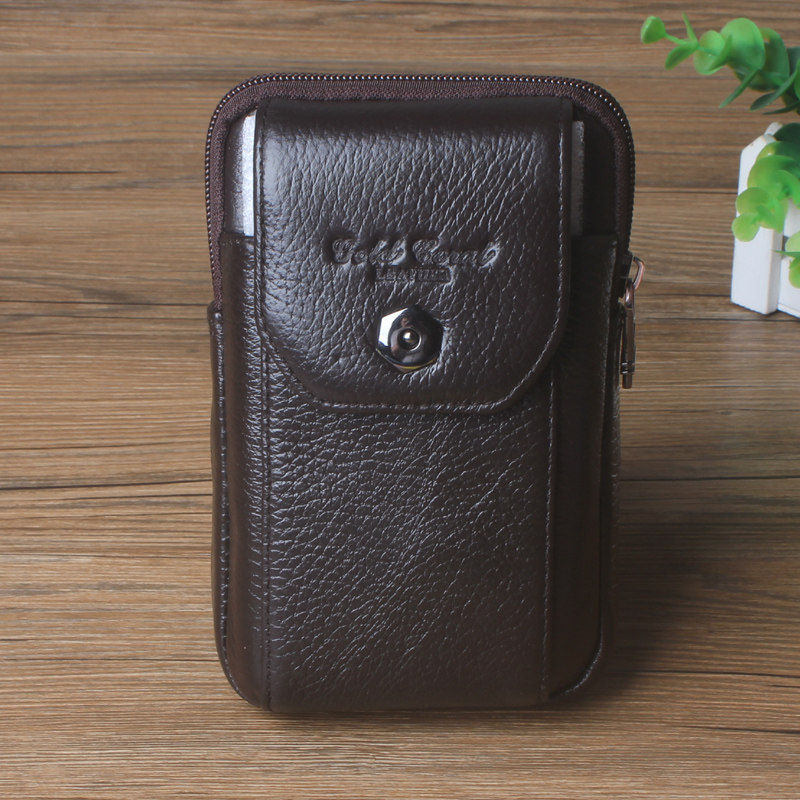 金珊瑚男士真皮腰包5寸5.5寸6寸6.3寸牛皮手机包袋穿皮带包卡钱包,淘宝优惠券,粉丝福利购,淘宝优惠卷