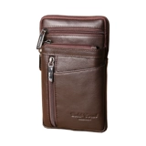 Мужская кожаная коралловая поясная сумка для отдыха, 6.5 дюймов, 6.8 дюймов, 7 дюймов, широкий экран, воловья кожа, из натуральной кожи