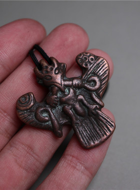 西藏手工精品复刻大鹏金翅鸟纯铜