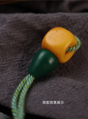 手雕塔藏式绿料三通佛塔配珠分体文玩手串配串散珠配珠佛珠配饰