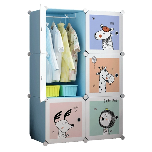 Детский шкаф шкаф шкаф провинции Космос Домохозяйственная спальня Малышка Дебцовая одежда Простой гардероб небольшой шкаф для хранения