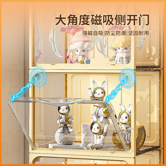 Highly transparent figure display cabinet suitable for Lego blind box storage
