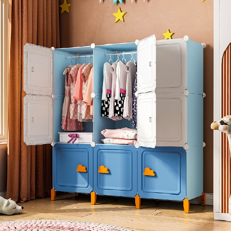 儿童衣柜简易收纳柜宝宝婴儿衣服小衣橱家用卧室组装箱储物柜子