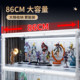 Installation-free figure display cabinet display stand transparent with lights suitable for Lego model building block ornaments home storage cabinet