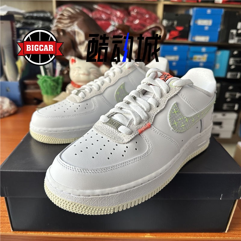 Nike Air Force 1 Low AF1 白灰粉 低帮 复古休闲板鞋 FB1853-111 - 图0