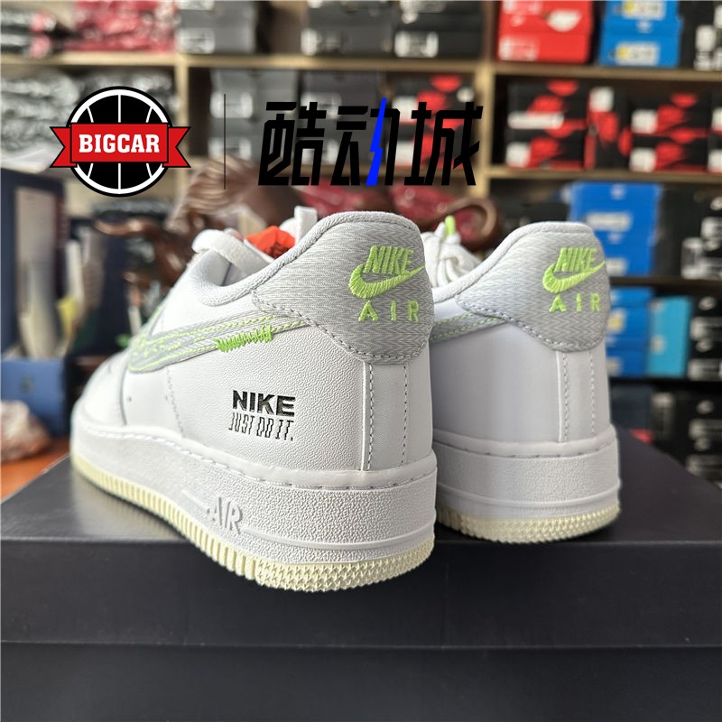 Nike Air Force 1 Low AF1 白灰粉 低帮 复古休闲板鞋 FB1853-111 - 图2