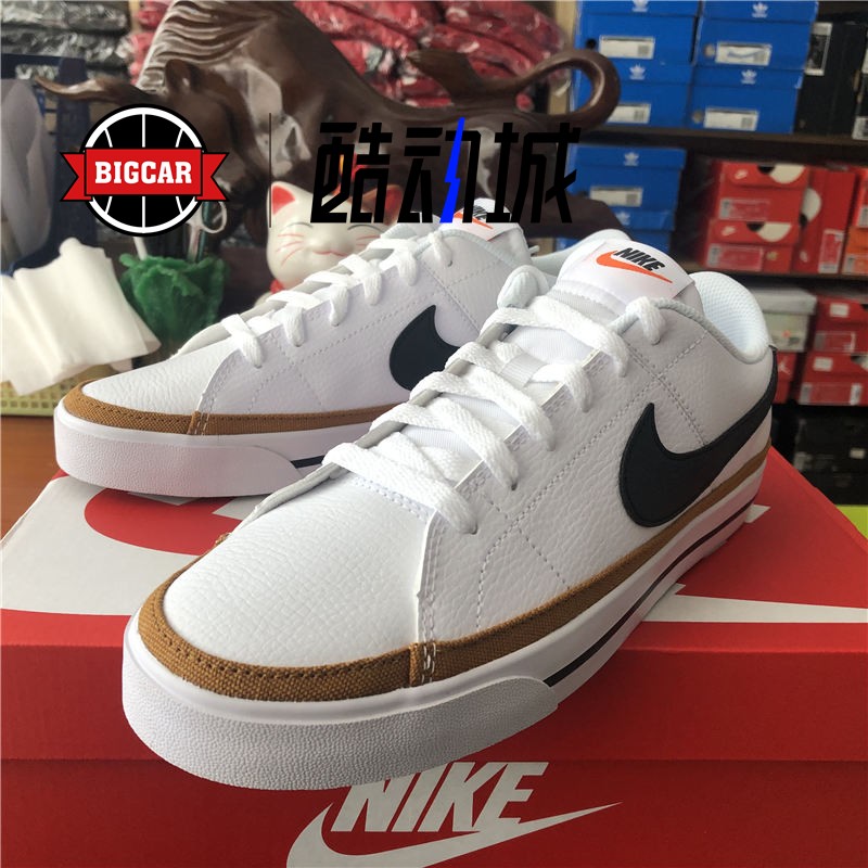 NIKE COURT LEGACY 男女黑白复古 低帮休闲板鞋 CU4150-102 - 图1