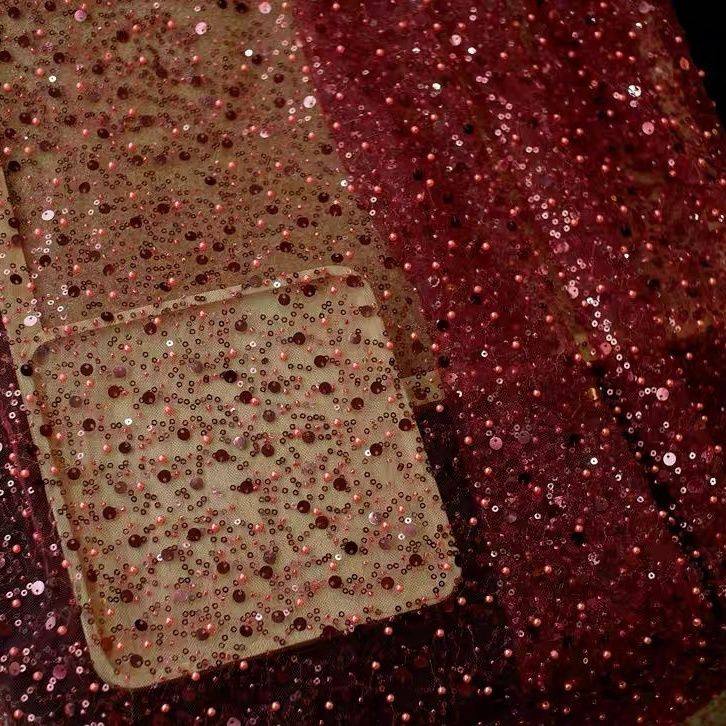 网纱刺绣珍珠亮片散珠点缀面料手工DIY布料婚纱礼服头纱裙子布料,淘宝优惠券,粉丝福利购,淘宝优惠卷