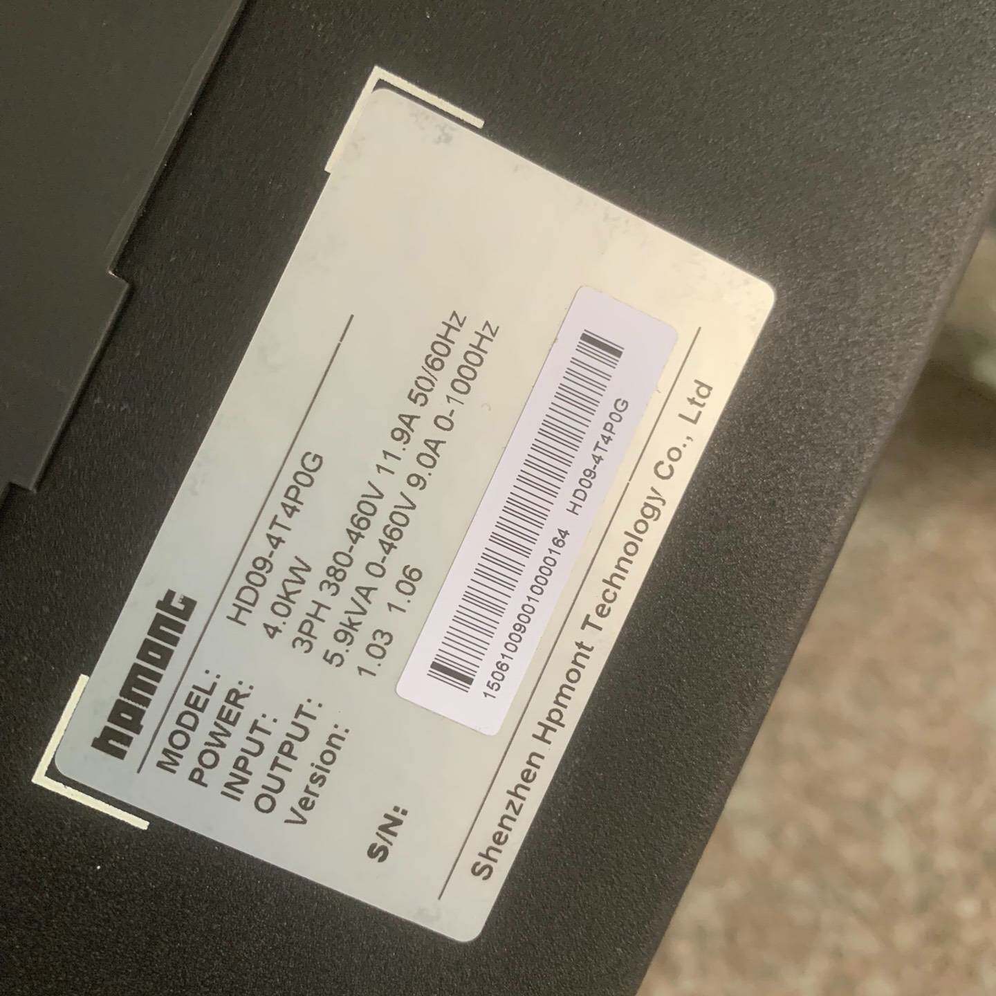 议价-海浦蒙特变频器 HD09-4T4P0G(4kw) 一台 拆机 - 图0