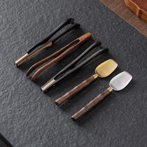 Walnuts Mug Cup Holder Fu Tea With Non-slip Tea Tools Tea Tea Leaf Tea Cup Tea Clip Tweezers Solid Wood Tea Road Accessories