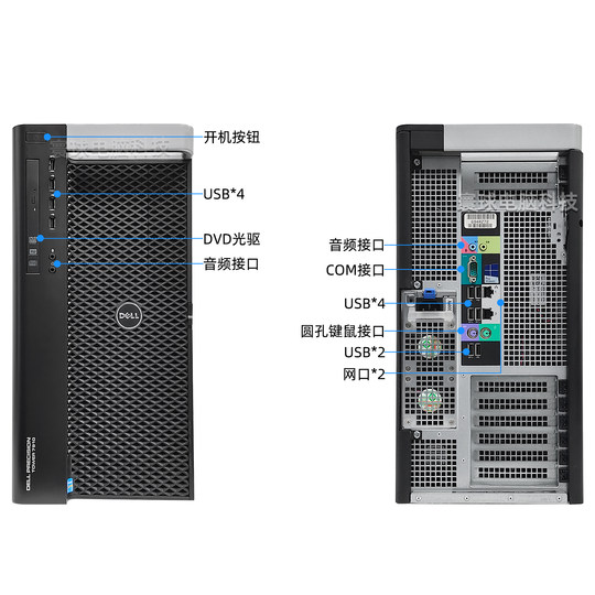 Dell workstation E5 dual-channel graphics design host