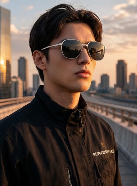 532飞行员墨镜男款FD432开车专用痞帅紫外线高级感偏光焦下太阳镜