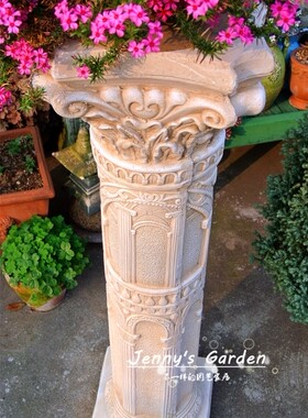 法式风罗马柱入户门廊摆件