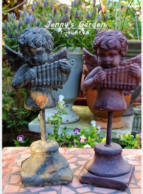 地中海风做旧天使窗台桌面摆件